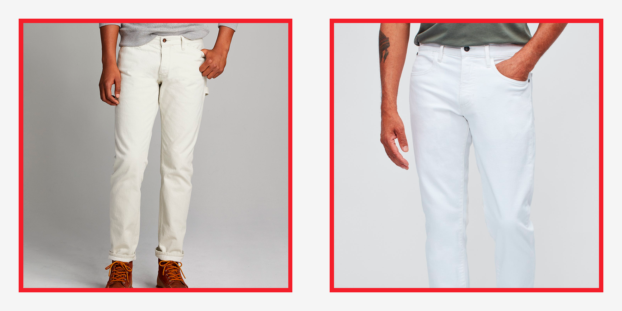 Classic White Cargo Pants for Men